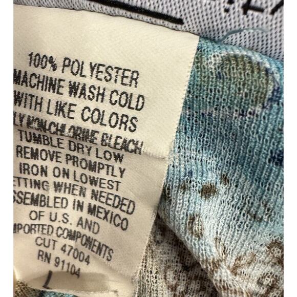 VTG 90s Y2K Blouse Large Womens Top RUNS SMALL Fairy Grunge Ruffle Neck Coquette - Picture 7 of 7